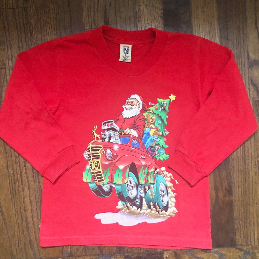 Class Club Boys Christmas Santa Tee Shirt 3T - Picture 4 of 4
